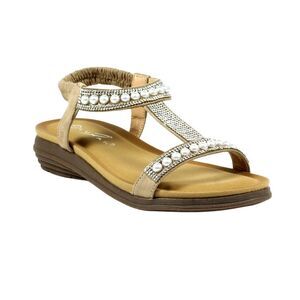 Lunar Womens/Ladies Tancy Pearl Sandals / Beige